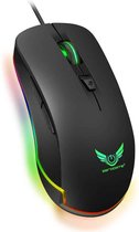 ZERODATE S600 Bedrade macro's definiëren 6 programmeerbare toetsen 4800 DPI instelbare RGB Marquee-gamingmuis