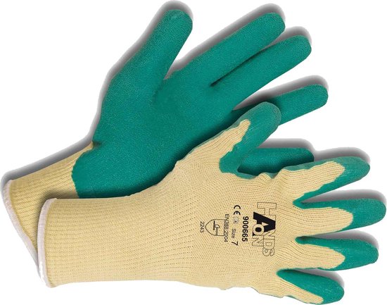 Hands-on Handschoen - werkhandschoenen - maat 8 - geel-groen