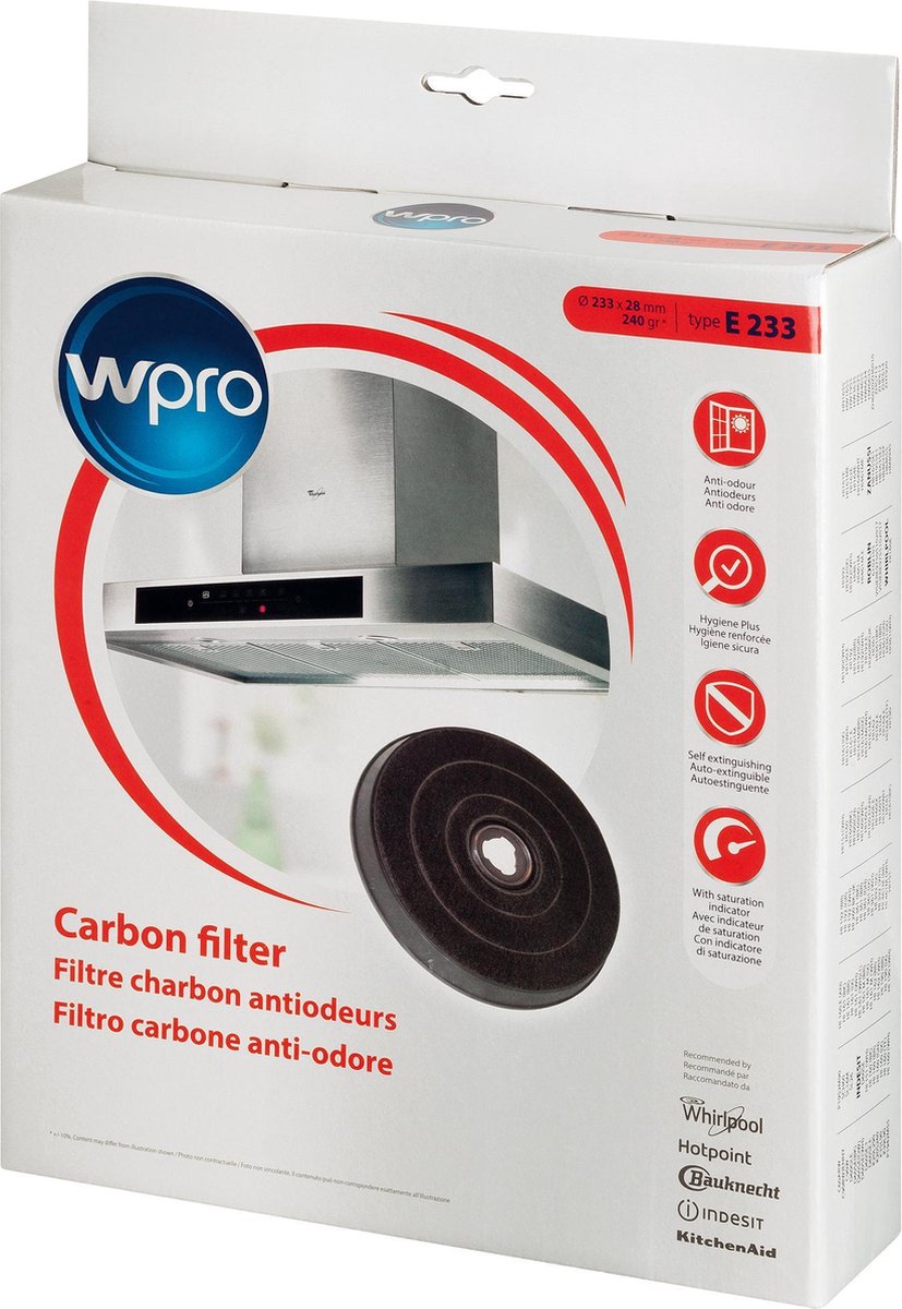WPRO Koolstoffilter Type E233 / FAC519