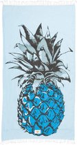Mycha Ibiza – strandlaken – strandhanddoek – kikoy – ananas – blauw – 100% katoen