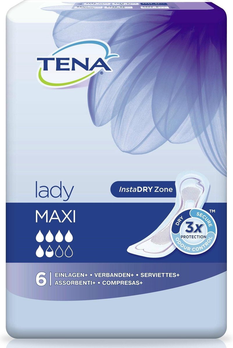 TENA Lady Maxi Verbanden 6 stuks
