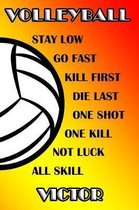 Volleyball Stay Low Go Fast Kill First Die Last One Shot One Kill Not Luck All Skill Victor