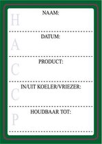Etiketten HACCP zwart/groen