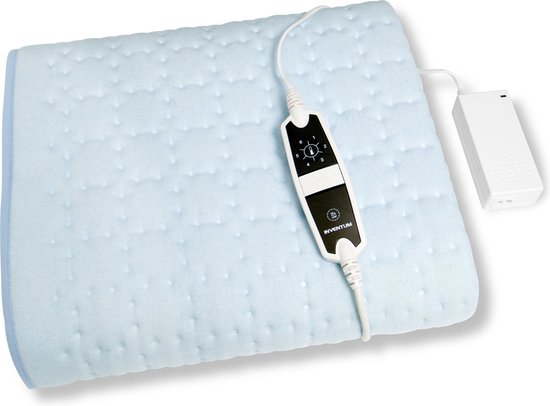 Inventum HNL4112Z - Elektrische onderdeken - Zwakstroom - Warmere voetenzone - 1 persoons - 160x80 cm - Fleece - Lichtblauw