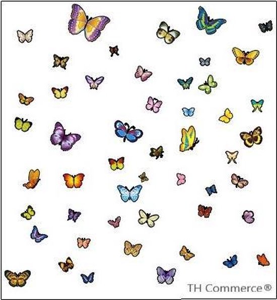 Muursticker Vlinders - Vlinder - Vlindertjes - Multicolor - Woonkamer - Huiskamer - Kinderkamer TH Commerce nr. 638