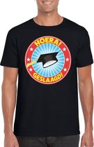 Geslaagd t-shirt met afstudeerhoedje zwart heren 2XL