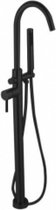 Best Design Nero vrijstaande badkraan 141.3cm met vloerplaat 20cm messing zwart