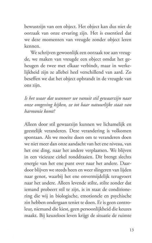 Pagina met tekst over de relatie tussen objecten, vreugde en verandering.