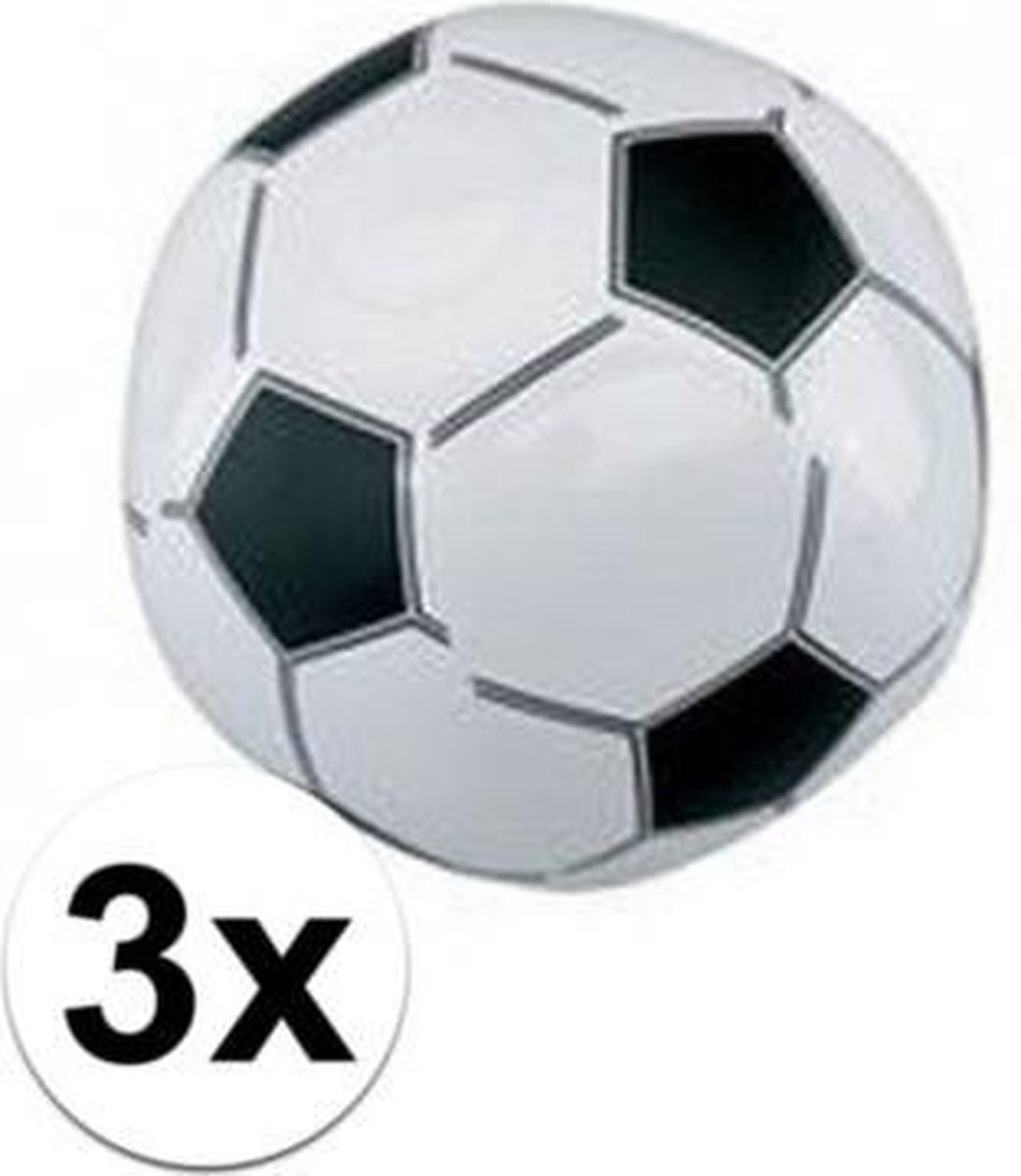 3x Opblaasbare voetballen strandbal