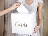 Enveloppendoos Cards wit - goud | Bruiloft | Communie