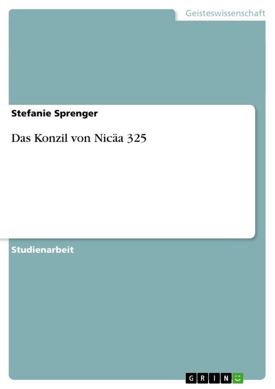 Das Konzil von Nicäa 325 - cover