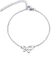 RVS vlinder armband 17 - 20 cm | bff