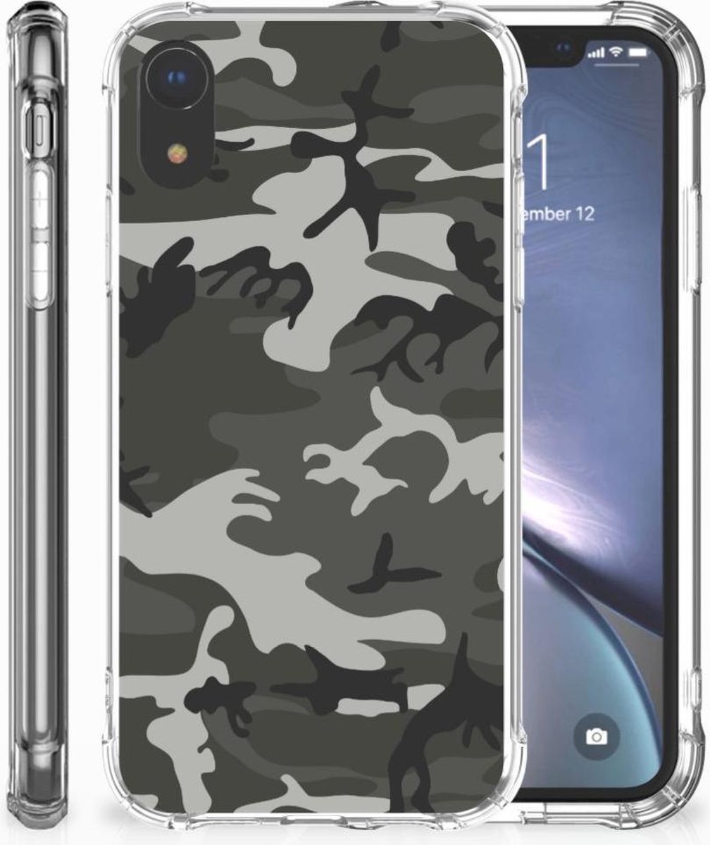 Apple iPhone Xr Doorzichtige Silicone Hoesje Army Light