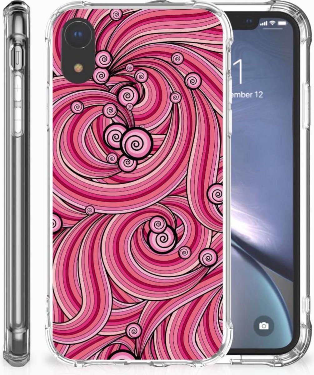 Apple iPhone Xr Back Cover Swirl Pink
