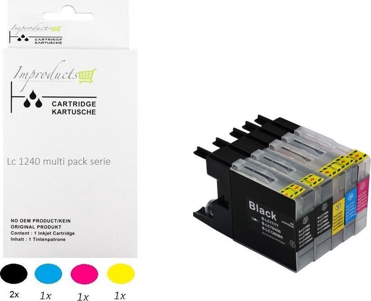 Cartouche Encre Jaune Compatible Brother LC1220 LC1240 LC1280 - 1 Unité - Neuf