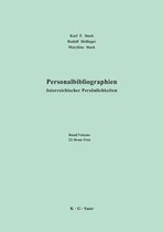 Personalbibliographien Sterreichischer Persnlichkeiten, Volume 22
