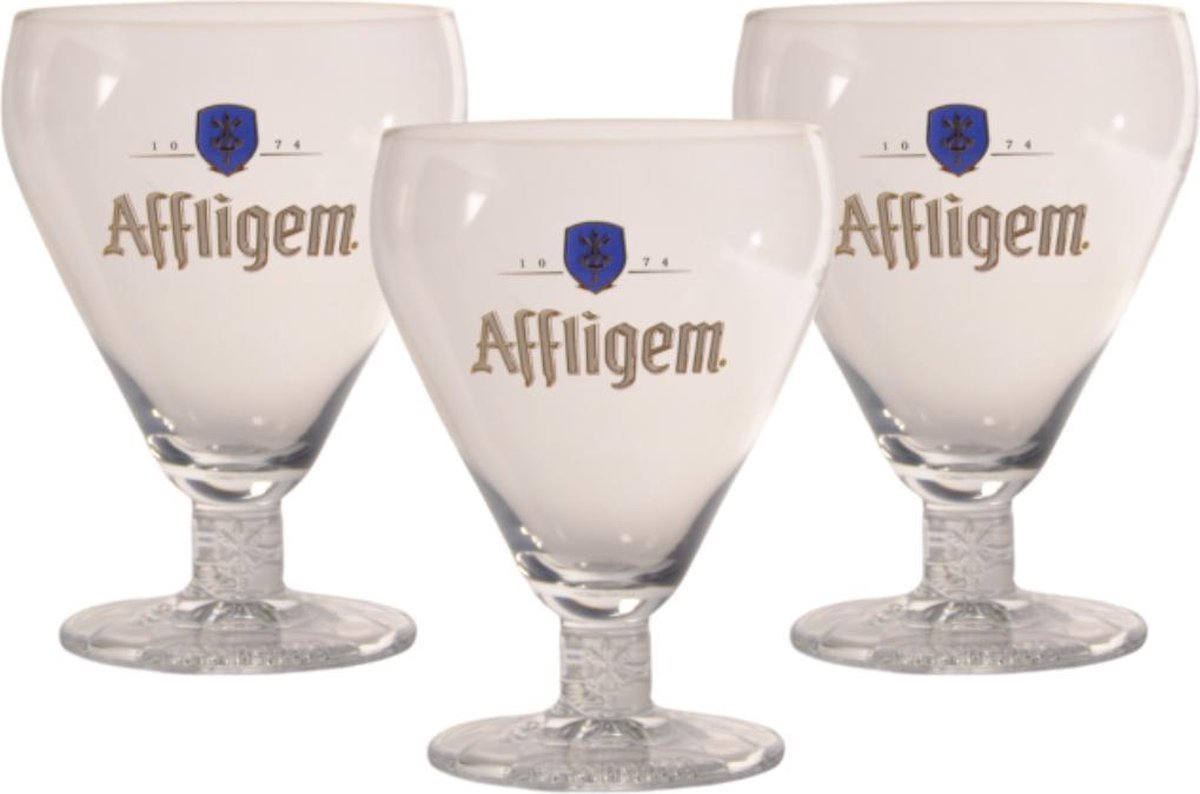 keuken beest verlamming Affligem Bierglas - 30cl (Set van 3) - Origineel glas van de brouwerij -  Glas op voet... | bol.com