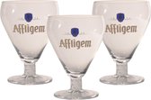 Affligem Bierglas - 30cl (Set van 3) - Origineel glas van de brouwerij - Glas op voet - Nieuw