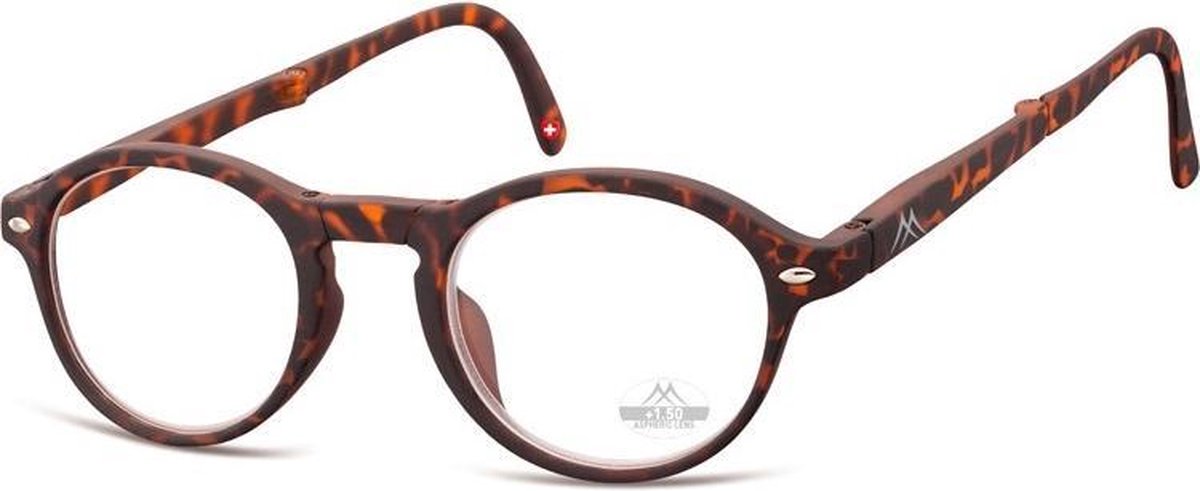 Montana Opvouwbare Leesbril Matbruin Sterkte +1,00 (box66a)