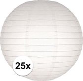 25x Lanternes boule de luxe blanc 25 cm