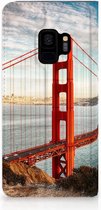 Geschikt voor Samsung S9 Standcase Hoesje Design Golden Gate Bridge