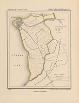 Historische kaart, plattegrond van gemeente Hindeloopen in Friesland uit 1867 door Kuyper van Kaartcadeau.com