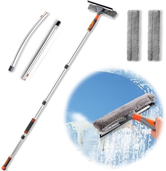 Home & Marker - Raamwisser met Telescoopsteel en Spons - Ramenwasser - Raamwasser - Ruitenreiniger - Ruitenwasser - Raamtrekker - WINDCLEAN