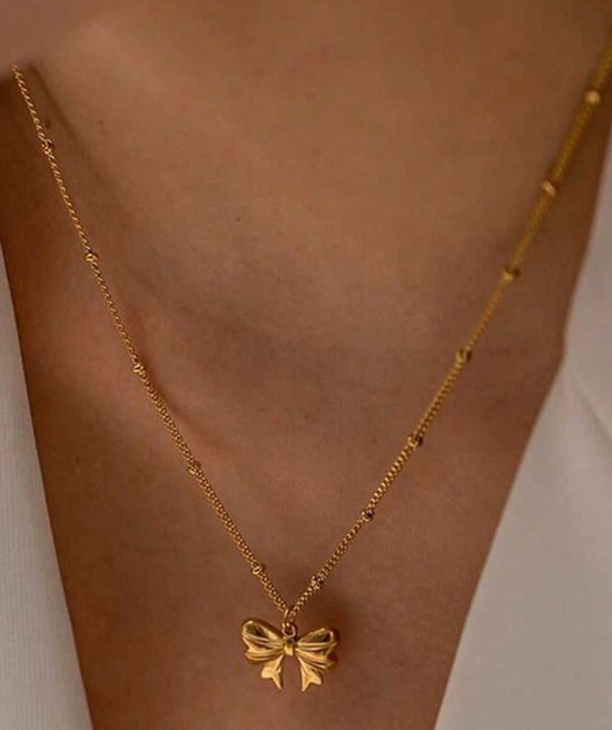 Ronde ketting 1.3 mm met hanger zirkonia - Lengte verstelbaar 40-45 cm