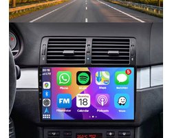 Autoradio 2/32GB met smart Carplay en Android auto | Geschikt voor Bmw 3 serie E46 & Rover 75 1998-2006 | Radio scherm met Navigatie | 1998 1999 2000 2001 2002 2003 2004 2005 2006 | 3ER MG ZT 316 318 320 325 330 335 M