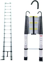 Bol.com Telescopische Loft Ladder Mona - 620CM - Opvouwbare Trapladder - Uitschuifbare Aluminium Ladder - Draagbaar - EN131 - Ma... aanbieding