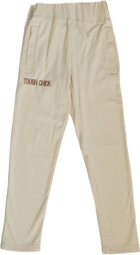 Survêtement Tough Chick Filles - Survêtement - Survêtement de jogging Filles - Survêtement de sport Filles - Crème - Taille 176