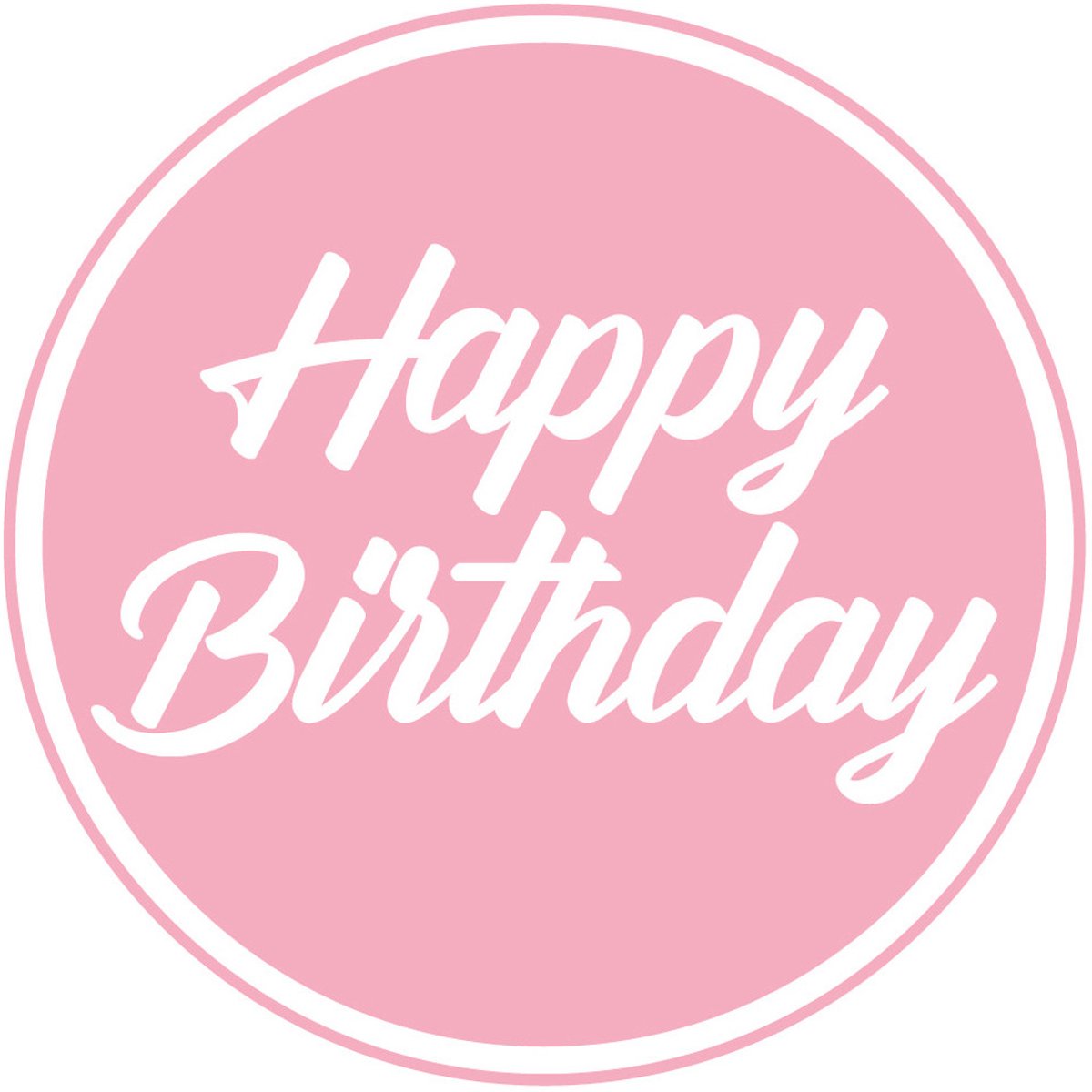 Bierviltjes/onderzetters Happy Birthday - 80x stuks - lichtroze - D10 cm - Verjaardag versiering