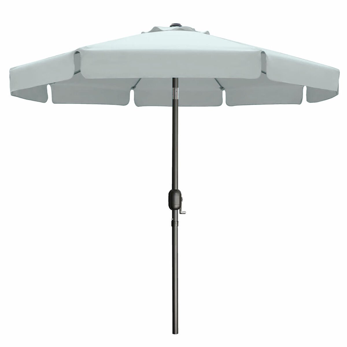 Marbueno Parasol Staal 8 Spaken D300 cm Polyester Wit Tuin, Zwembad, Terras 10489