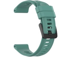 Siliconen bandje voor Garmin Forerunner o.a. 945, 955 en 965 - Blauwgroen | Inclusief gereedschap