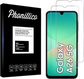 Screenprotector geschikt voor Samsung Galaxy A26 5G - 2 stuks Beschermglas van glas Transparante glazen schermbeschermfolie