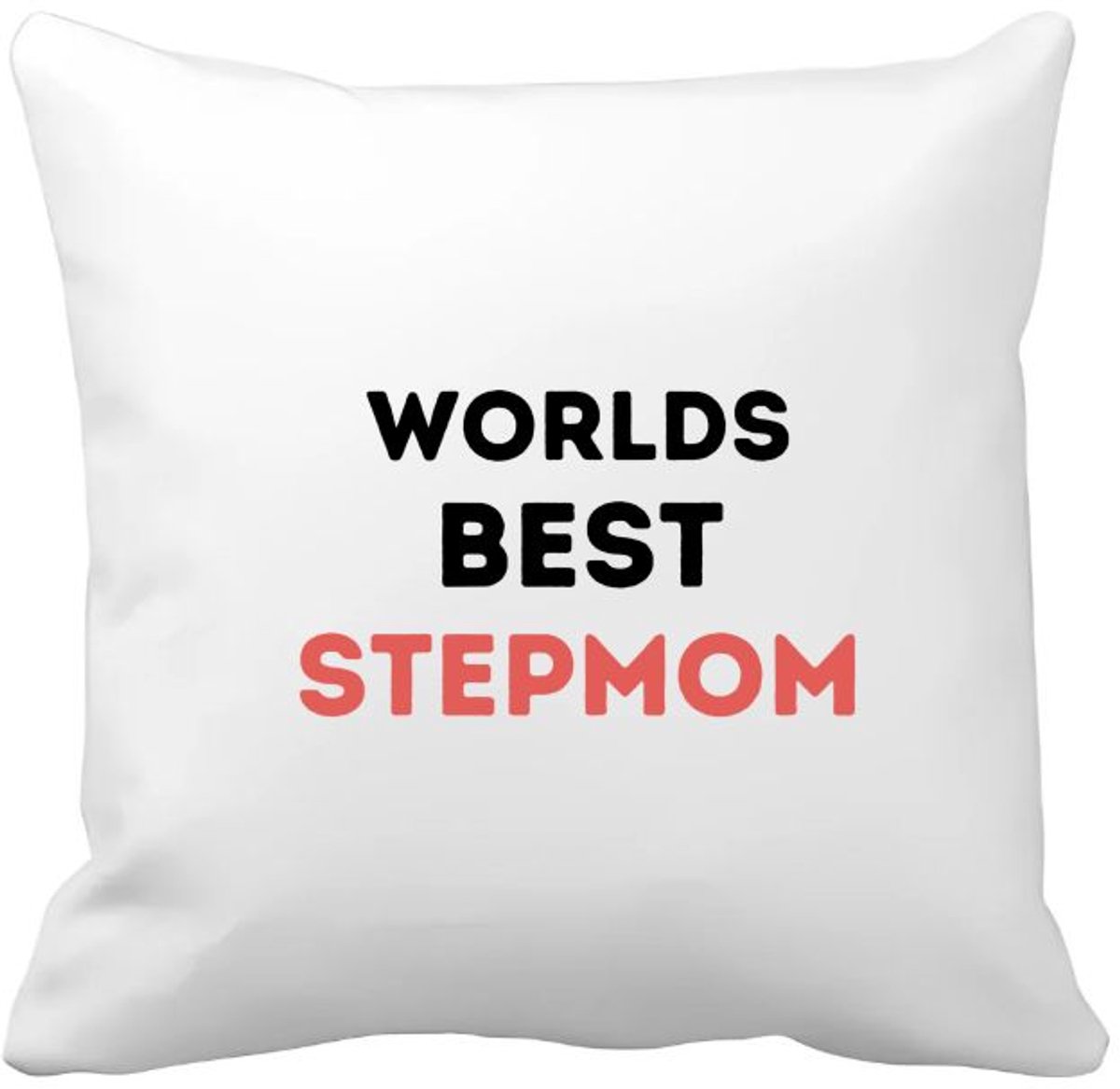 Akyol worlds best stepmom Kussen hoes - Mama - de beste stiefmoeder - moeder cadeautjes - moederdag - verjaardagscadeau - verjaardag - cadeau - geschenk - kado - gift - moeder artikelen - 40 bij 40 cm Multicolor