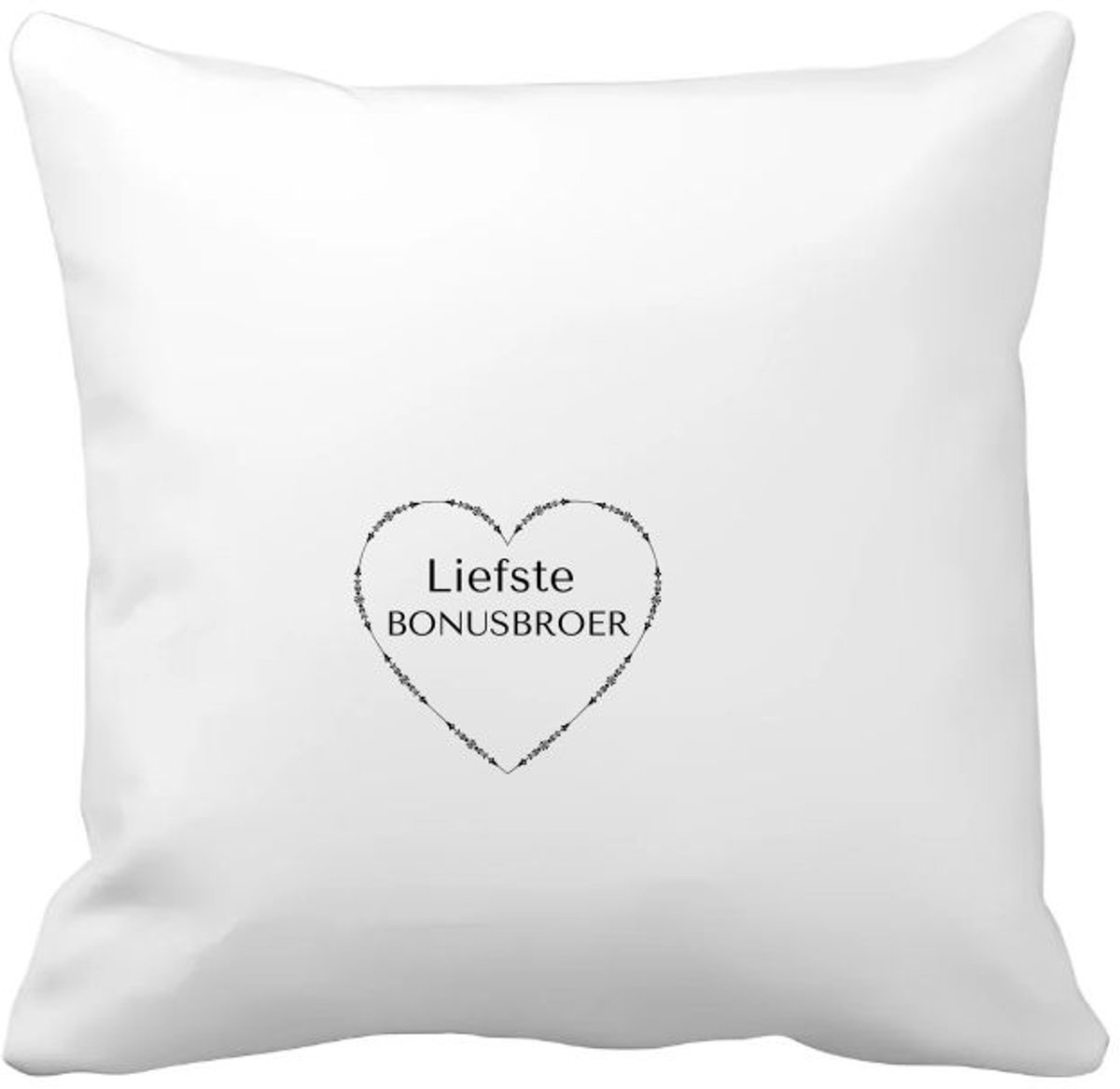 Akyol liefste bonusbroer Kussen hoes - Broer - de liefste bonusbroer - verjaardag - cadeautje voor broer - broer artikelen - kado - geschenk - 40 bij 40 cm Multicolor