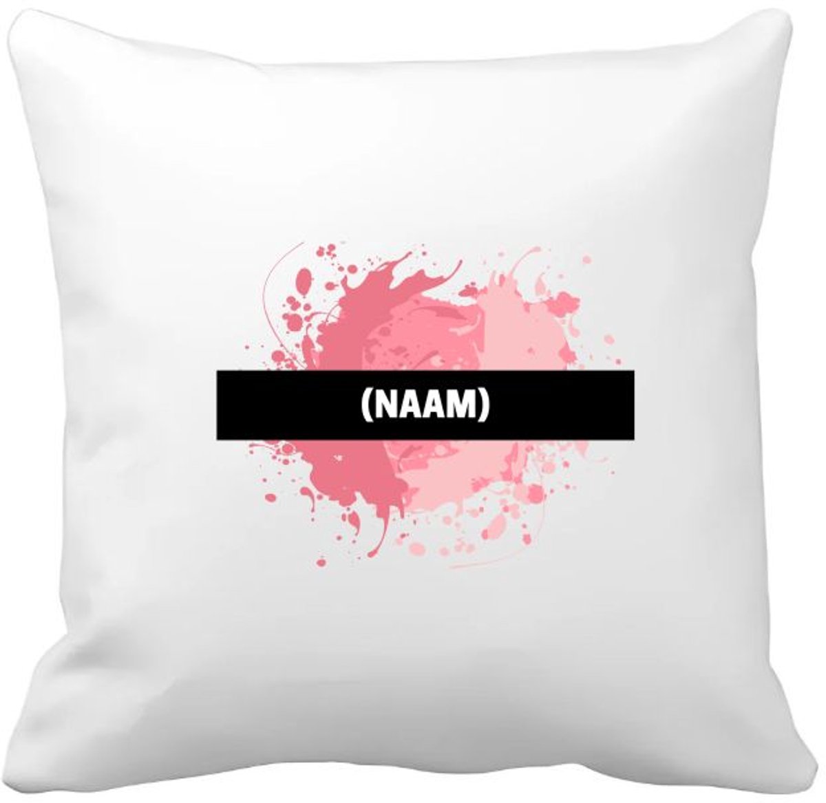 Akyol roze verfvlek met eigen naam Kussen hoes - Kunst - kunstenaars/kunstenaressen - verjaardag - mensen die houden van verven - kunst liefhebbers - cadeau - kado - geschenk - gift - 40 bij 40 cm Multicolor