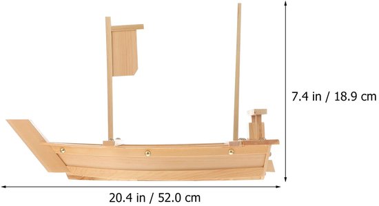 Housoutil Houten Sushi Boot Sushi Plaat Serveerdienblad