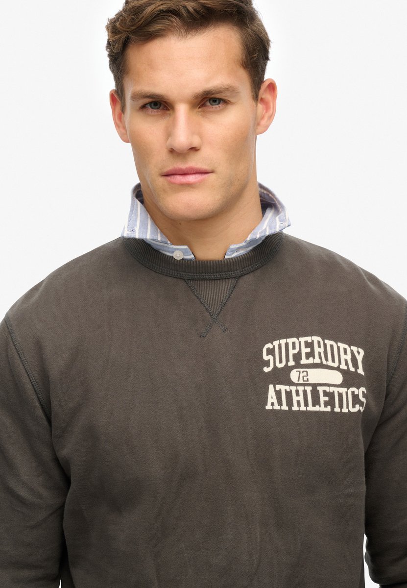 Superdry Athletic Essentials sweatshirt met ronde hals Heren Truien Zwart