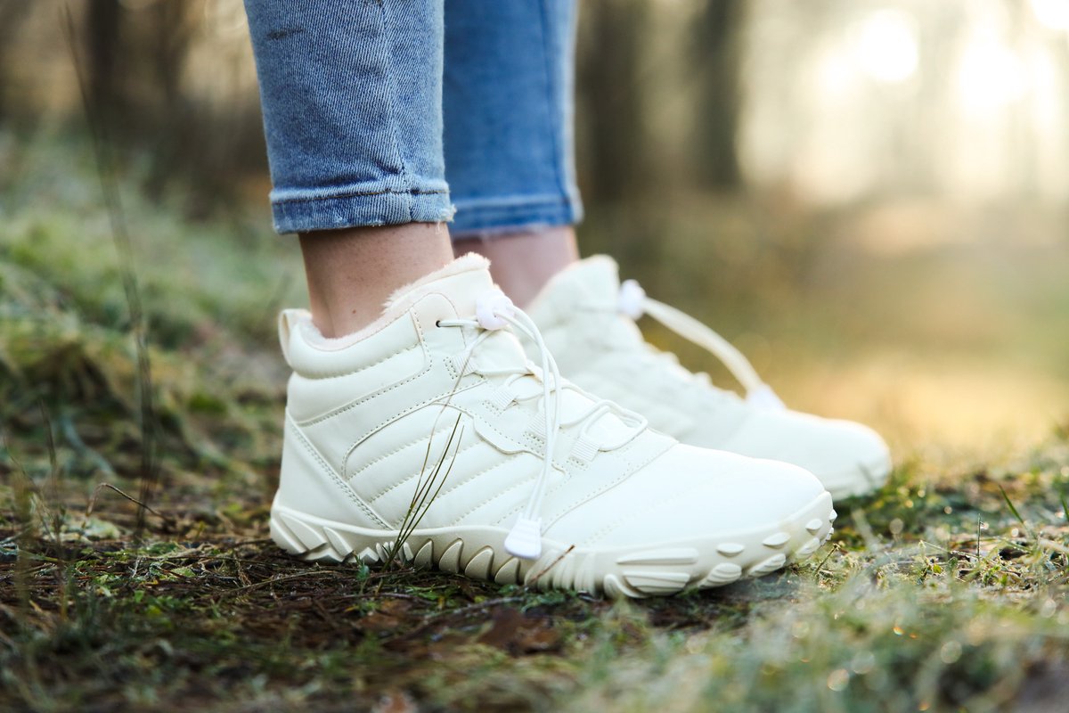 ArcticBare Frost – Barefoot Schoenen Warm Waterbestendig & Antislip Zool Brede Teenruimte & Flexibel Comfort Wit
