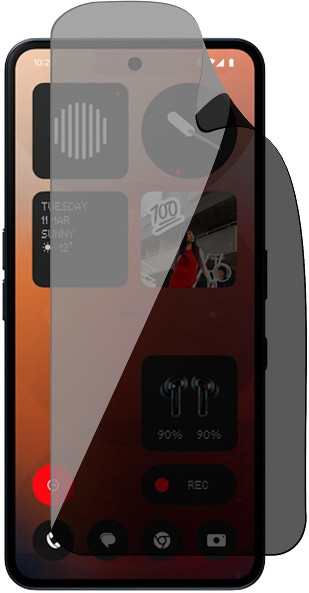 Privacy Screenprotector geschikt voor Nothing Phone 3a Pro - 1x FlexGuard Screen Protector