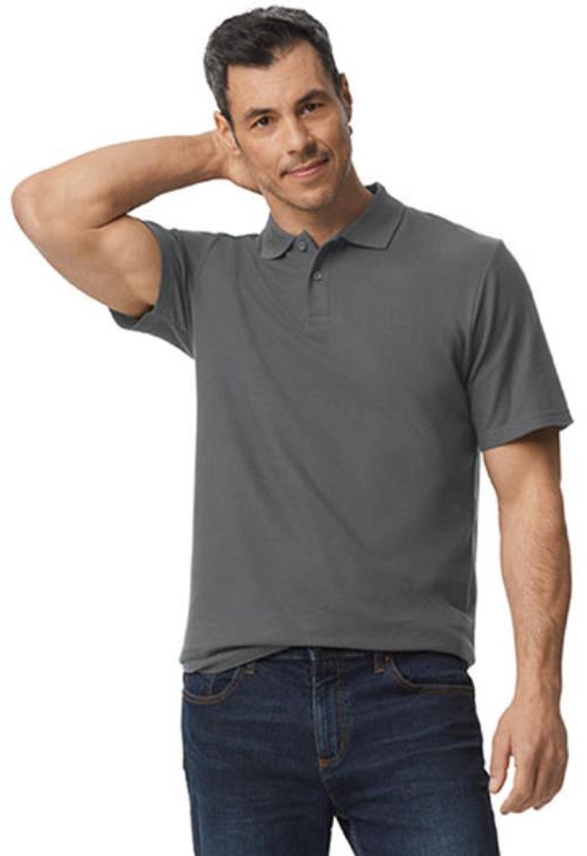 Gildan - Softstyle Piqué Polo - Charcoal (Solid) maat XXL