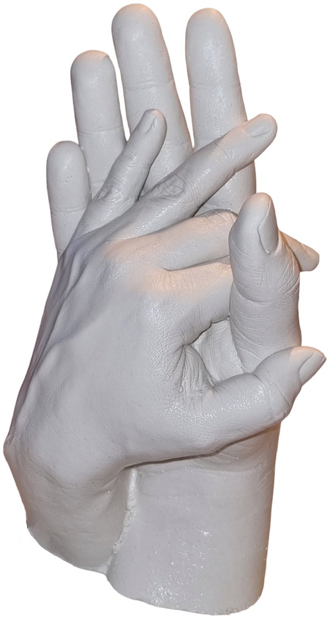 Handenbeeld - Handafdruk - Gipsafdruk - GipsHanden - Hand - 3D - Compleet Pakket bestaat uit 150 gram Casting Mix Poeder & 350 gram Gips - Bodycasting - Extensso® - Gipsafdruk - Alginaat - Een herinnering - Hobby Pakket - Bodycasting - Handbeeld van Extensso® — afbeelding 3