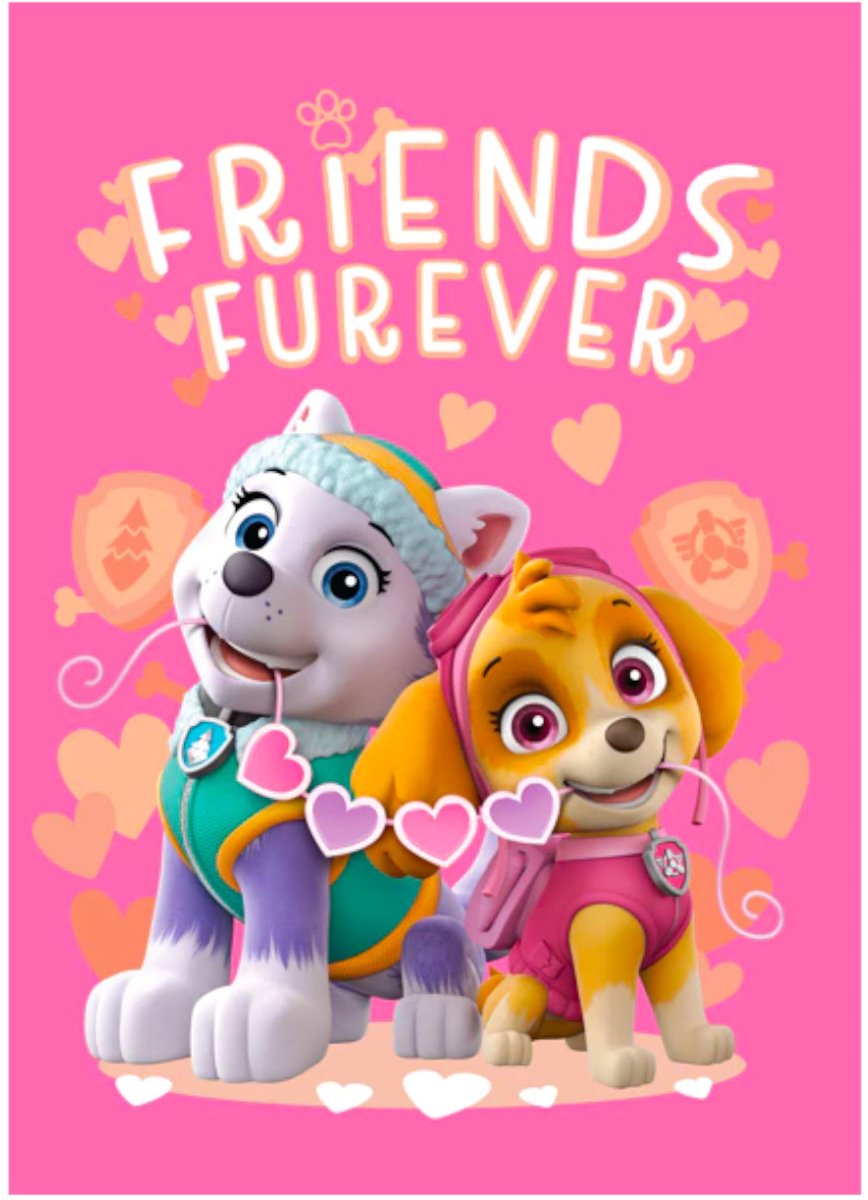 Fleece deken Paw Patrol roze 150 x 100 cm - meisjes - fleece plaid