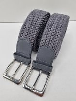 SKB Fashion Lot de 2 ceintures élastiques Ceinture extensible Ceinture tressée Ceinture tressée Ceinture élastique - unisexe - convient aussi bien aux hommes qu'aux femmes Couleur Grijs 110 CM