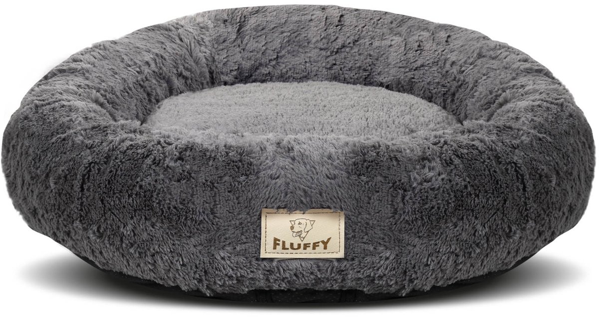 Shaggy bed 50 cm donkergrijs afneembaar antislip