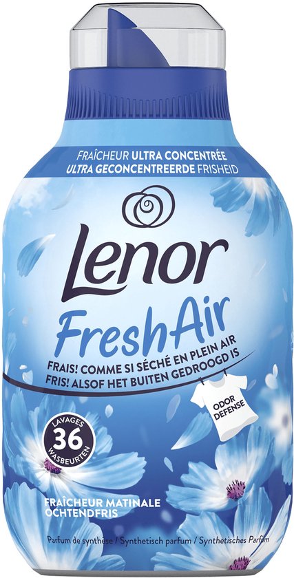 Lenor Fresh Air Adoucissant - Fraîcheur Matinale - 6 x 36 Lavages