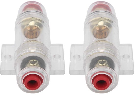 Porte-Fusibles AGU Lot De 2 - 60A Et 80A - Pour Câble Audio 4/6/8 - Voiture, Bateau - Cuivre + ABS - 6