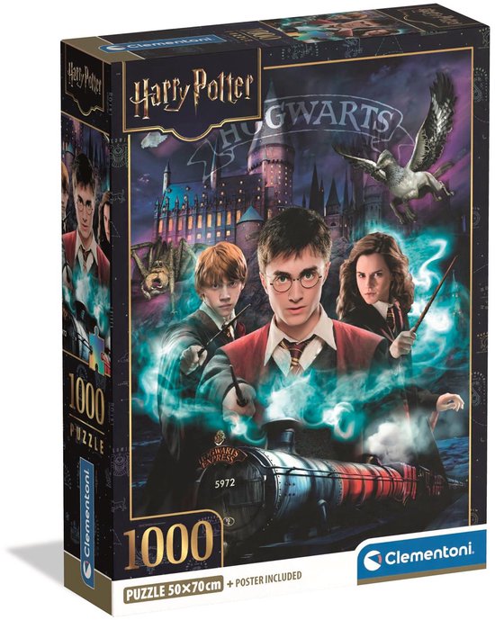 Foto: Clementoni puzzel 1000 stukjes harry potter compact box